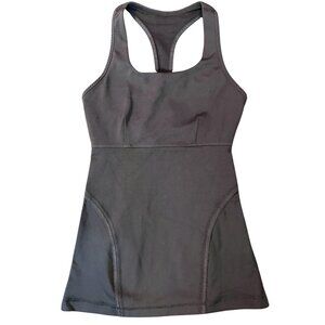 Lululemon Black Racerback Tank Top Built-In Bra Size 4